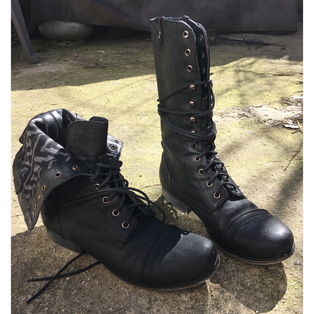 Steve Madden Madden Girl zip combat boots